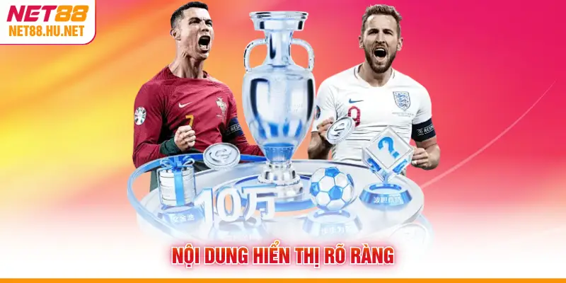 Nội dung hiển thị rõ ràng